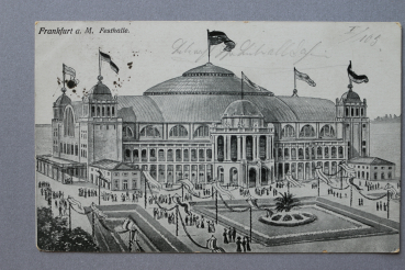 Ansichtskarte AK Frankfurt Main 1918 Festhalle Straße Gartenanlage Architektur Ortsansicht Hessen